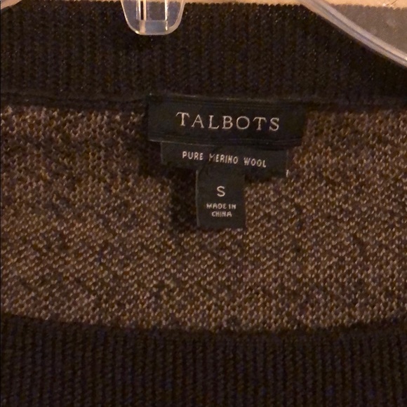 Brown and cream Talbots Sweater - Picture 3 of 4